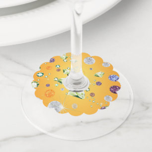 Diamond Galaxy 7 Wine Glass Tag