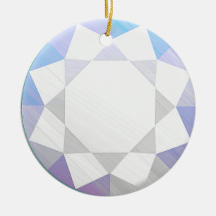 Diamond Gemstone / Jewel Graphic Image  Ceramic Tree Decoration