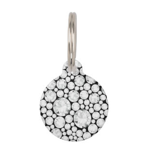 Diamond Gemstone Pattern Glam Pet Fun Tag