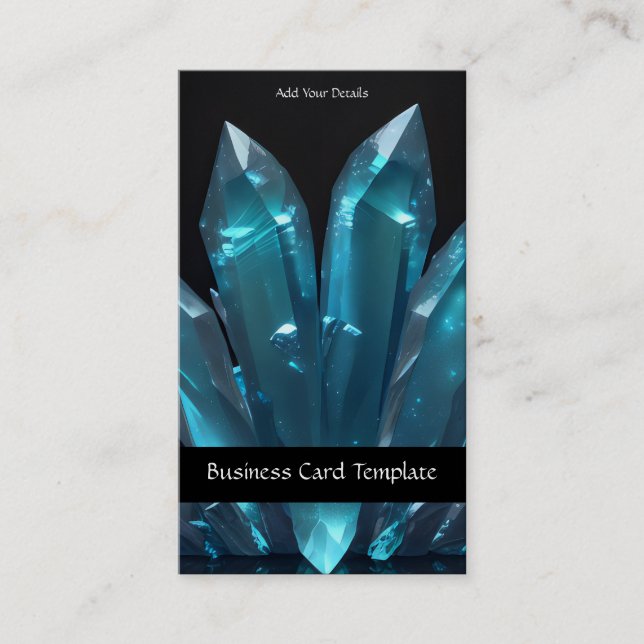 Diamond Gemstones Crystal Business Card (Front)