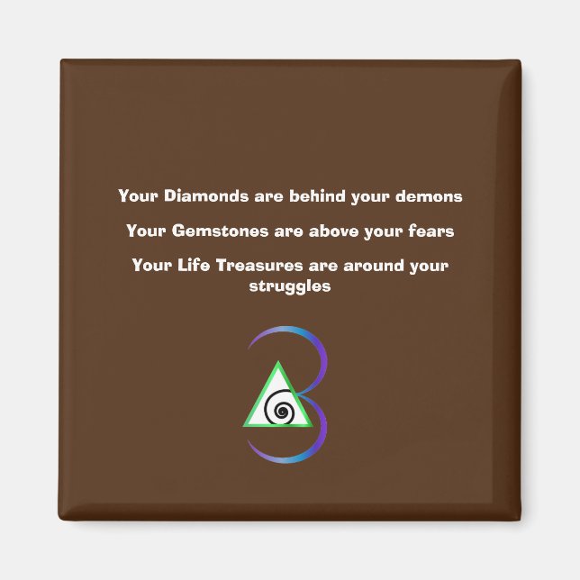 Diamond, Gemstones, Life Treasures, Magnet (Front)