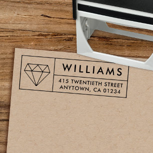 Diamond Geo   Self-Inking Return Address Stamp