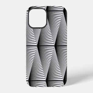 Diamond Geometric: Monochrome Vintage Design iPhone 12 Case