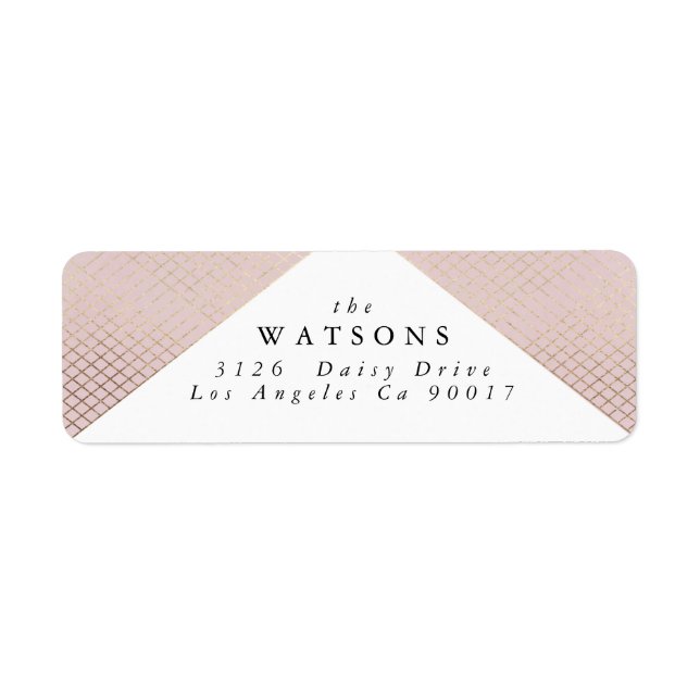 Diamond Geometric Pink Gold Gatsby Wedding (Front)