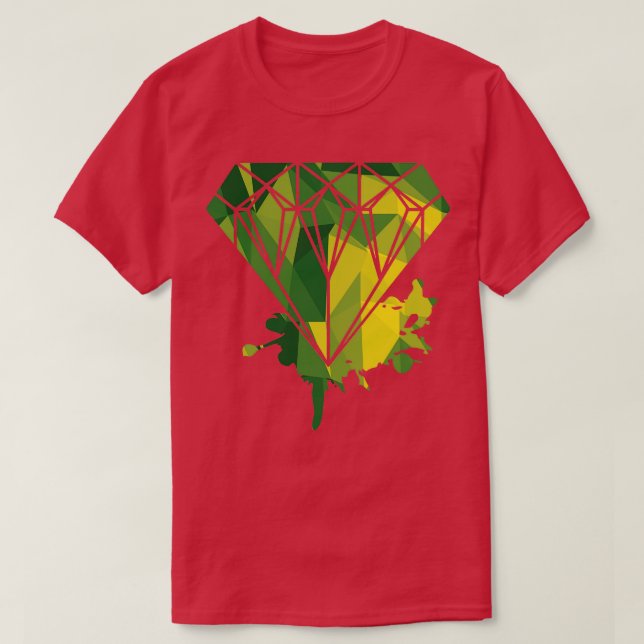 Diamond Geometric Style Fashion Glitter Unique  T-Shirt (Design Front)