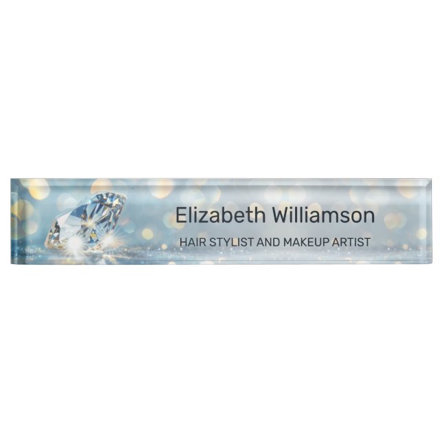 Diamond Glam Beauty Salon Nameplate (Front)