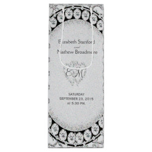 Diamond Glitter   Wedding Wine Bag