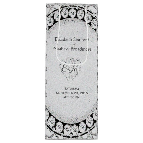 Diamond Glitter | Wedding Wine Bag