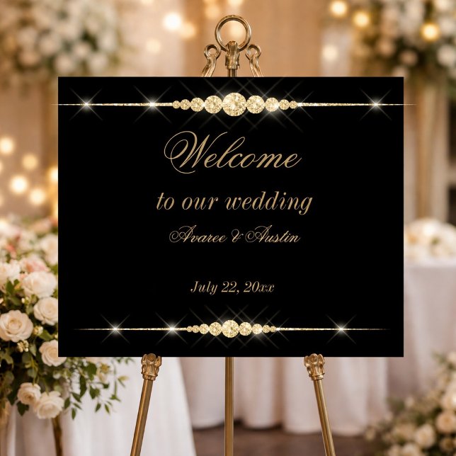 Diamond Glitter Welcome to Our Wedding Poster (Creator Uploaded)
