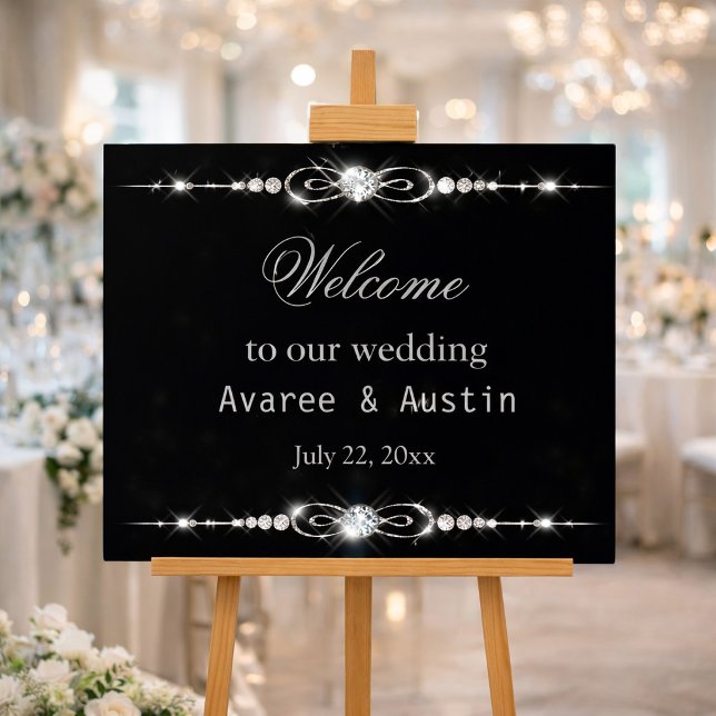 Diamond Glitter Welcome to Our Wedding Poster (Creator Uploaded)