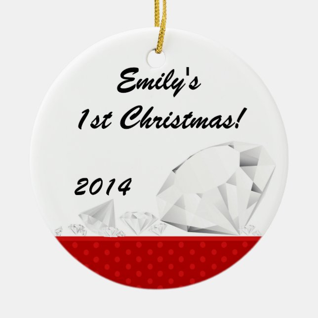 Diamond Glitz Glam Glam Personalised Name Ornament (Front)