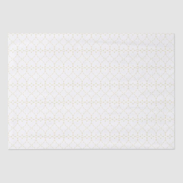 Diamond Golden Hearts Tissue Paper (Front)