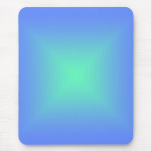 Diamond gradient blue to aquamarine green mouse mat