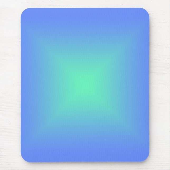 Diamond gradient blue to aquamarine green  mouse mat (Front)