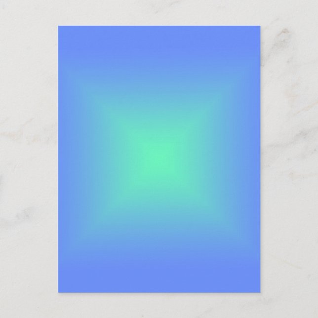 Diamond gradient blue to aquamarine green  postcard (Front)