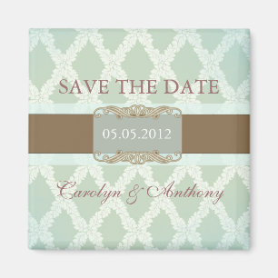Diamond Green SAVE THE DATE Magnet
