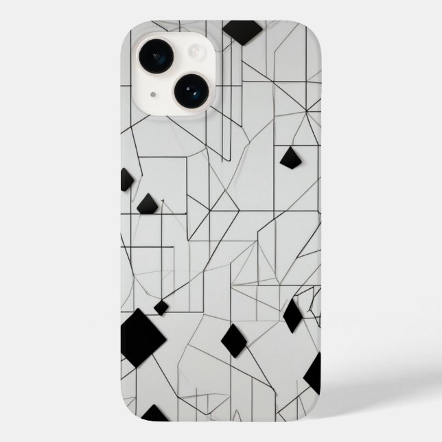 Diamond Grid Line Art Case-Mate iPhone Case (Back)