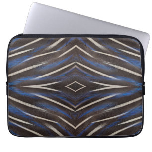 Diamond guinea fowl feather design laptop sleeve