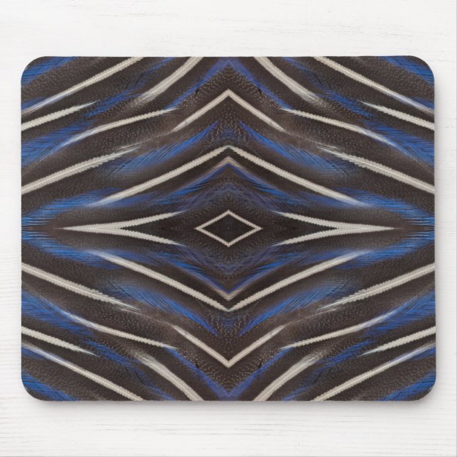 Diamond guinea fowl feather design mouse mat (Front)
