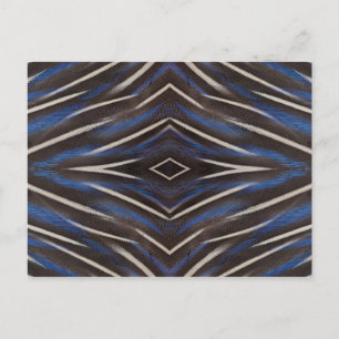 Diamond guinea fowl feather design postcard