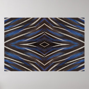 Diamond guinea fowl feather design poster