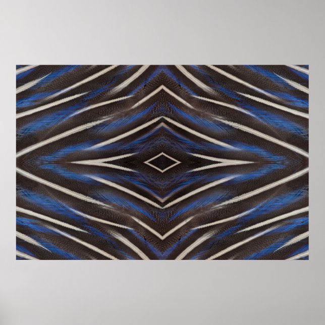 Diamond guinea fowl feather design poster (Front)
