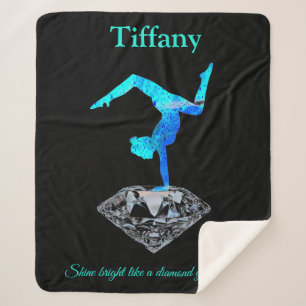 Diamond Gymnast Shine Bright Sherpa Blanket