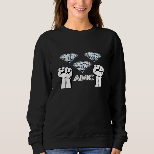 Diamond Hands Amc - Rocket To The Moon Sweatshirt (Front)