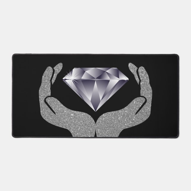 Diamond Hands Desk Mat (Front)