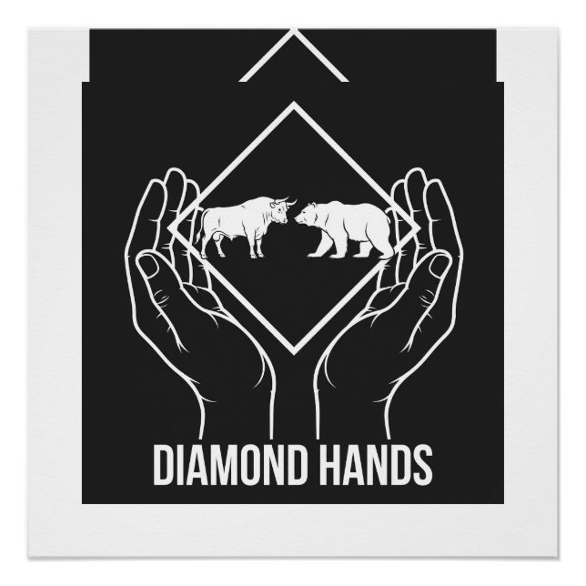 Diamond Hands — Glossy Poster (Front)