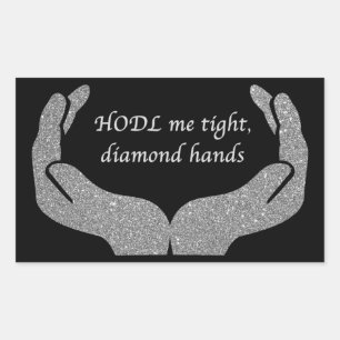 Diamond Hands Rectangular Sticker
