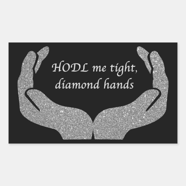 Diamond Hands Rectangular Sticker (Front)