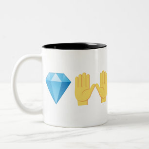 Diamond Hands Two-Tone Coffee Mug
