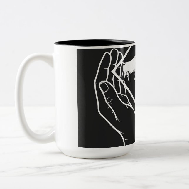 Diamond Hands — Two-Tone Mug (Left)