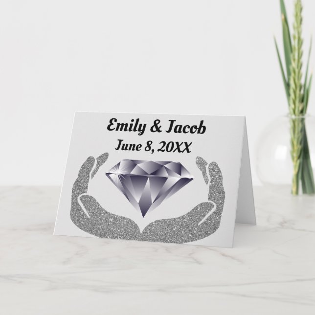 Diamond Hands Wedding Card (Front)
