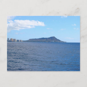 Diamond Head and Waikiki Skyline from the Pacific  Postcard