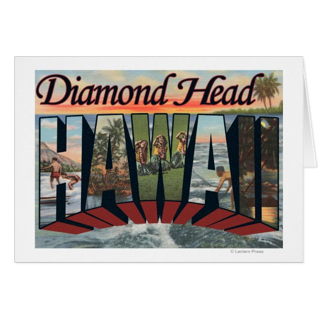 Diamond Head, Hawaii - Large Letter Scenes (Front Horizontal)