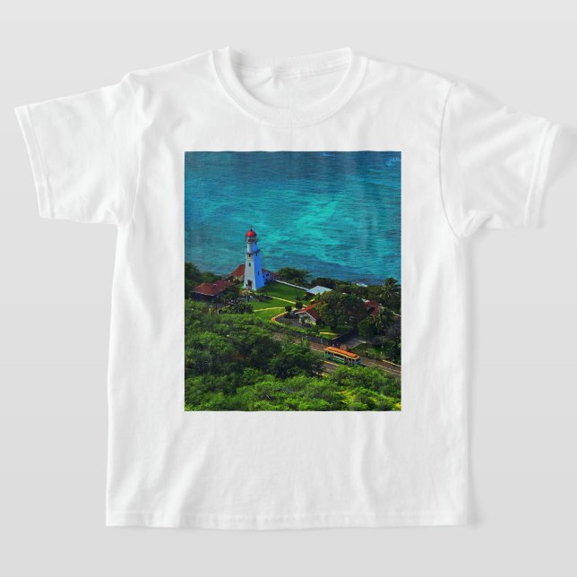Diamond Head Lighthouse #1 T-shirt (Laydown)