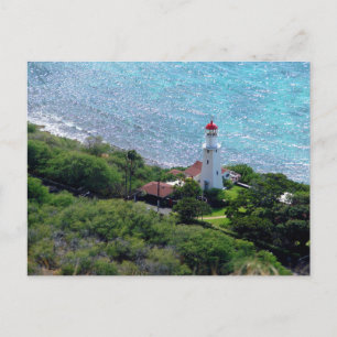 Diamond Head Lighthouse Aerial View Oahu Hawaii Postcard