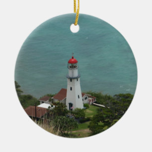 Diamond Head Lighthouse Ceramic Tree Decoration