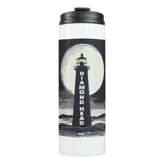 Diamond Head Lighthouse Hawaii Moon Thermal Tumbler (Front)