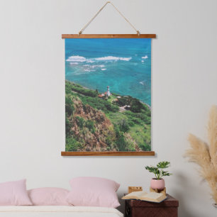 Diamond Head Lighthouse - Honolulu - Hawaii Hanging Tapestry