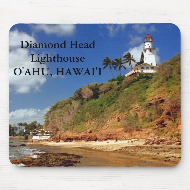 Diamond Head Lighthouse, O'ahu, Hawai'i Mousepad (Front)