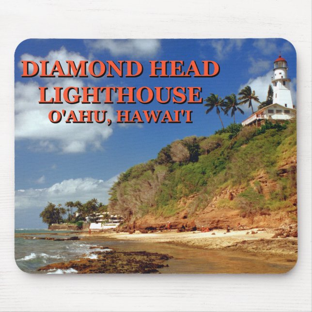 Diamond Head Lighthouse, O'ahu, Hawai'i Mousepad (Front)