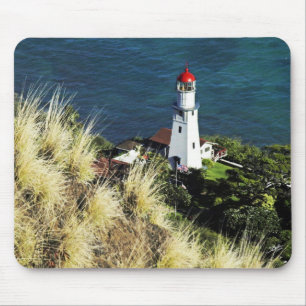 Diamond Head top view of Light House 3 Mouse Mat