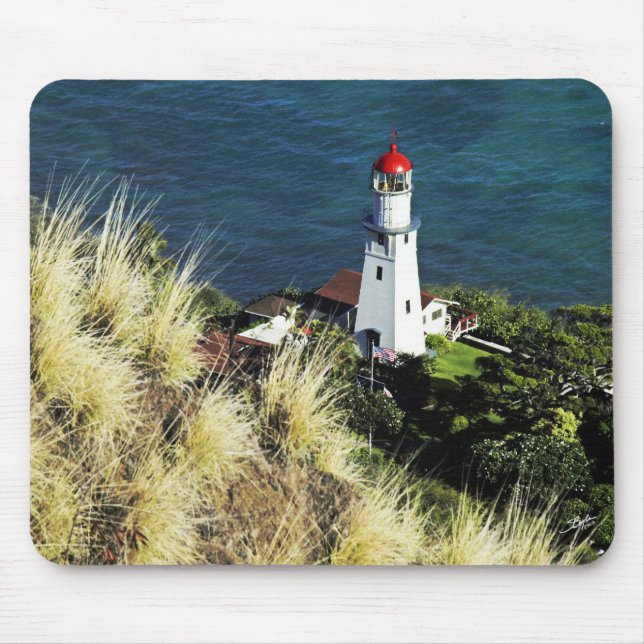 Diamond Head top view of Light House 3 Mouse Mat (Front)