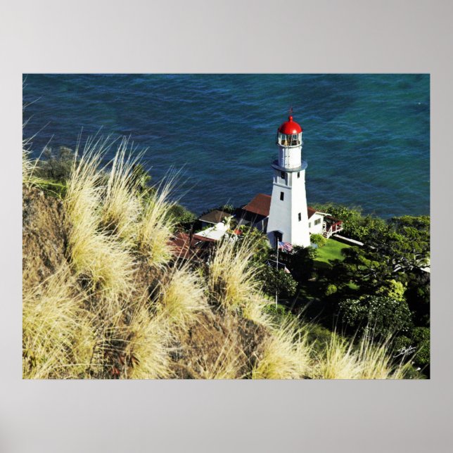 Diamond Head top view of Light House 3 Poster (Front)