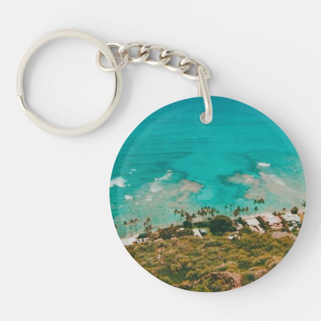 Diamond Head Viewpoint  Key Ring (Front)