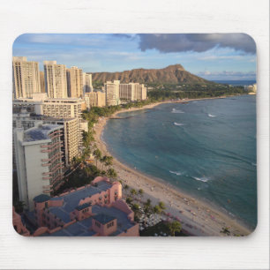 Diamond Head, Waikiki Beach, Hawaii Mouse Mat