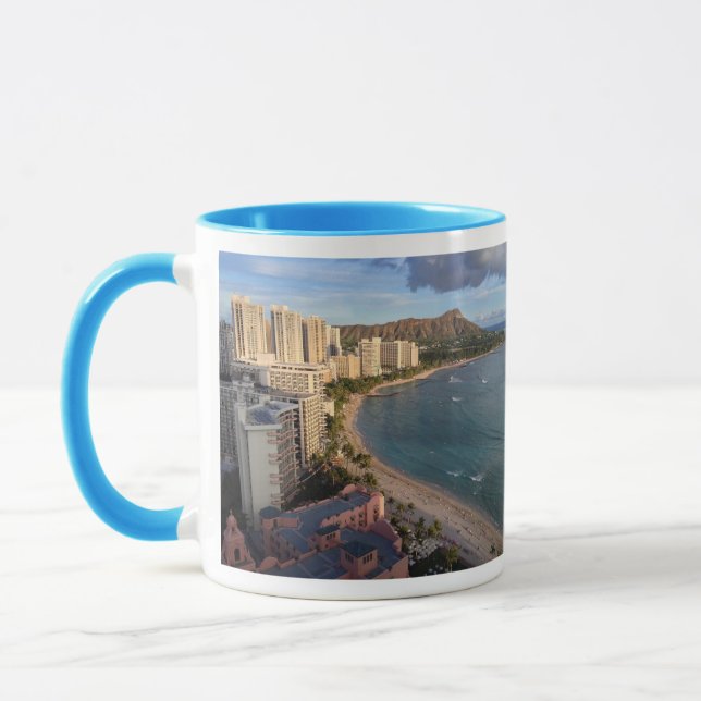 Diamond Head, Waikiki Beach, Hawaii Mug (Left)